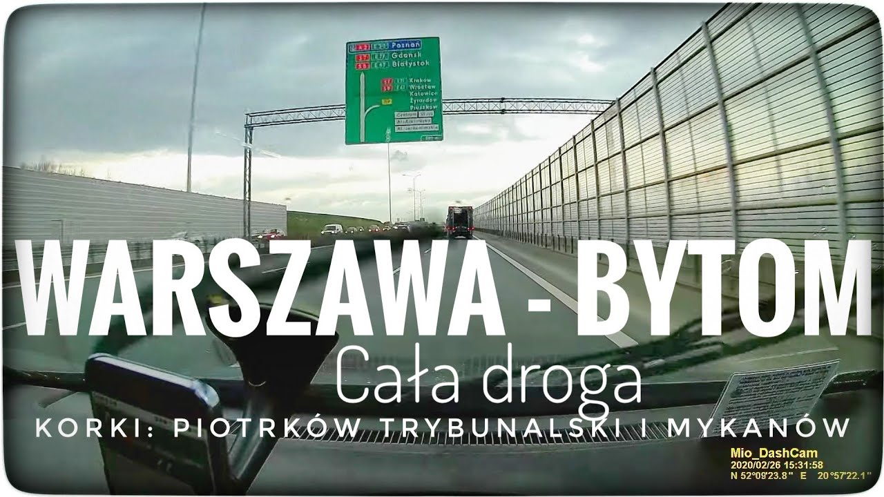 Droga: Warszawa Bytom (S2, S8, A1) i korki w Piotrkowie, Mykanowie - 26.02.2020 | ForumWiedzy