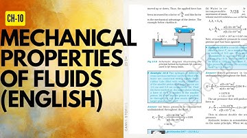 Ch-10 Mechanical properties of fluid ncert explanation (English)