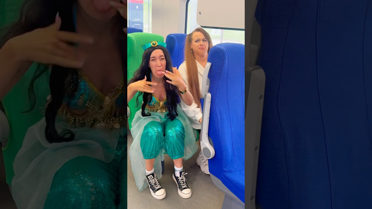 Jasmine's failed subway prank…😳😬🤭 (not for kids) 