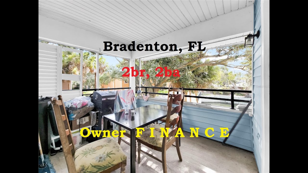 Bradenton Florida Owner Finance condo 2br, 2ba in all ages community