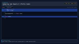 [Coding] Subarray Sum Equals K (Prefix Sums) — Java DSA Prep