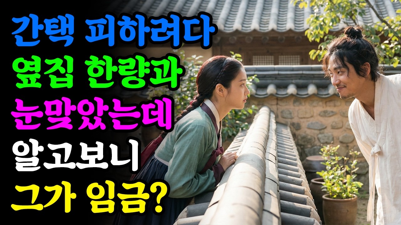 간택 피하려다 옆집 한량과 눈맞았는데 알고보니 그가 임금? | 조선 야담 | 민담 | 전설 | 설화 | 옛날이야기 | 사연