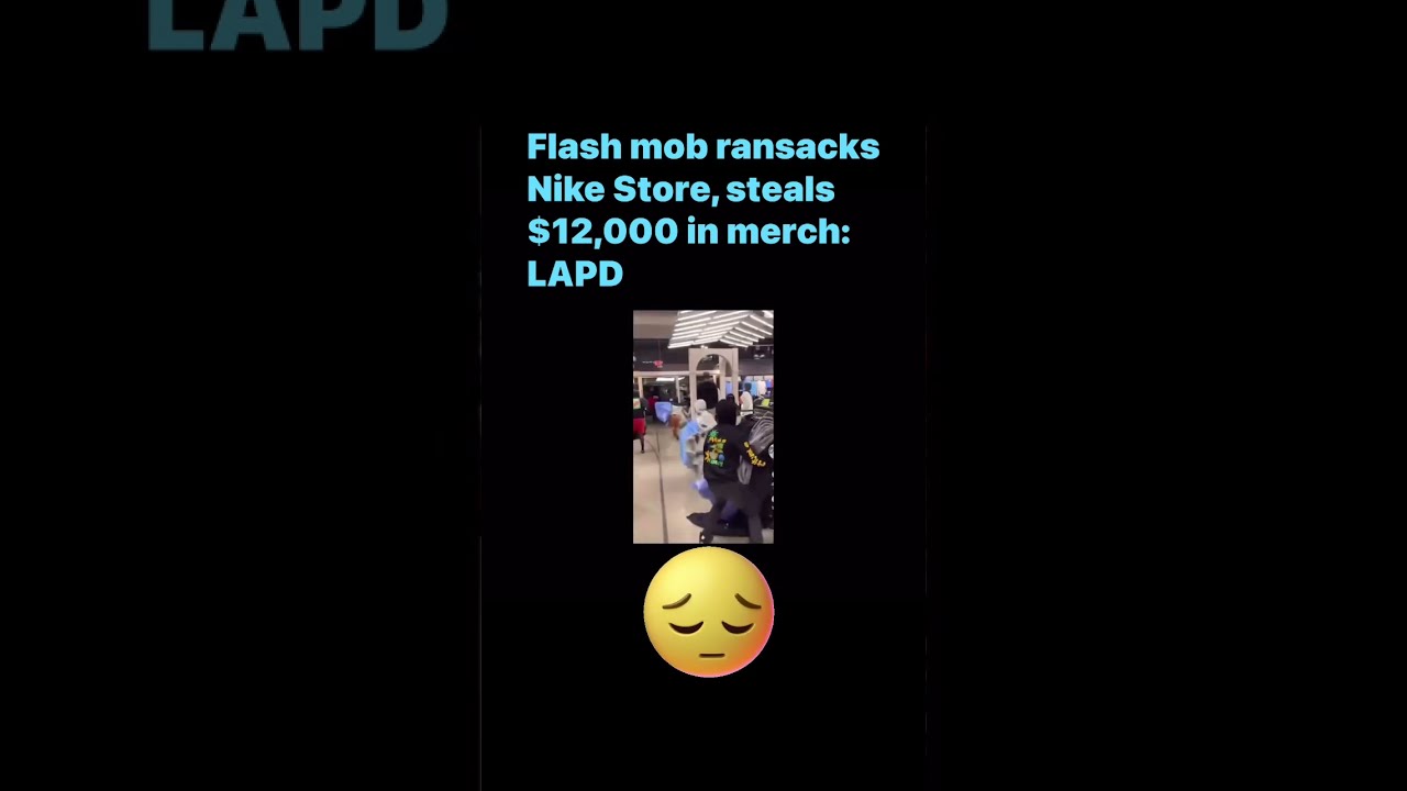 Flash Mob Ransacks Nike Store Steals 12 000 In Merch LAPD LionEyeNews Lioneyenews News