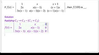 Problem Solving | Linear Algebra | AIEEE 1999
