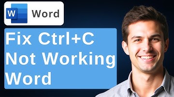 How To Fix Ctrl+C Not Working In Microsoft Word (MS Word) - MS Office3 [2025 Guide]
