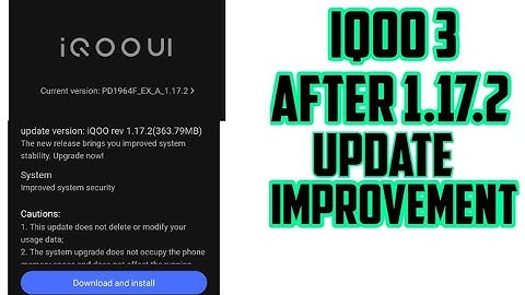 iQoo 3 after new upadte(1.17.2) || update  Battery drain issue solve || No lagging in Ui