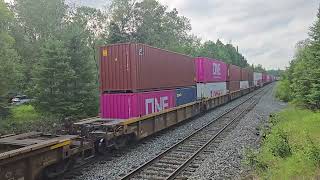 Eastbound CPKC intermodel 114 slows down and then pulls out of Ingolf on Friday, July 24th, 2026.