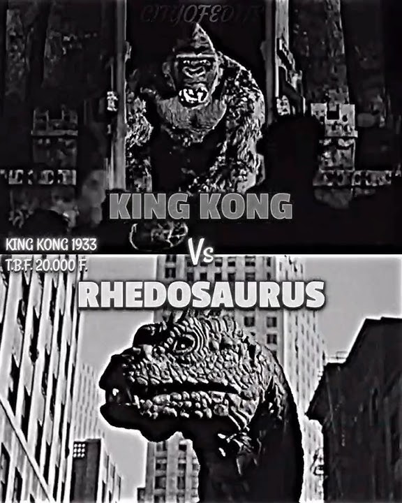 King Kong 1933 vs Rhedosaurus #vsedit #vsbattle #wisedit #wis #kingkong #whoisstronger #debate