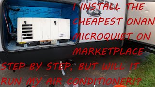 Installing the cheapest Onan Microquiet on marketplace in my 'generator prep' Wolfpack camper DIY!