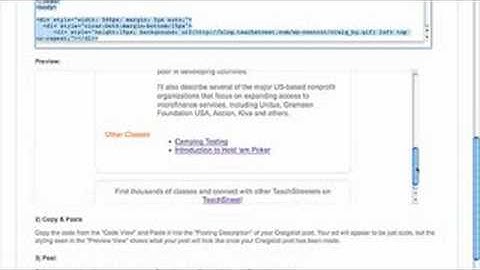 TeachStreet Craigslist Ad Tool