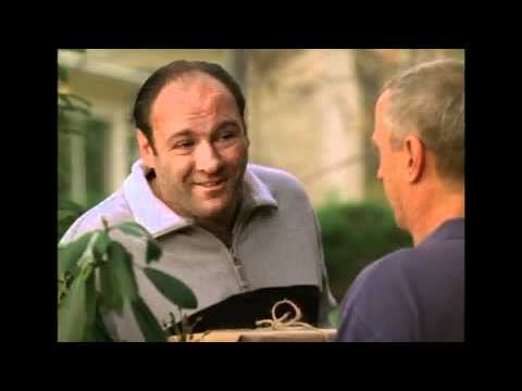 The Sopranos. Tony gives a box of sand to Cusamano