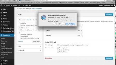 Remove Pages from Nav Menu in WP
