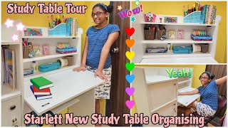 Starlett New Study Table Tour🤩Organising📚Productive Study Space Set Up 2023 Of A *ICSE 6th Grader*