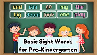 Basic Sight Words for Pre-Kindergarten | Learn to Read! (Lesson 1)