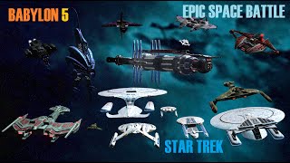 Federation vs Babylon 5 | Epic Space Battle | Star Trek Bridge Commander