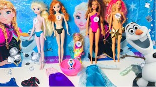 Elsa Anna Barbie Chelsea Kuradan Ne Çıkarsa Kombin Yapma Kıyafet Giydirme Oyunu