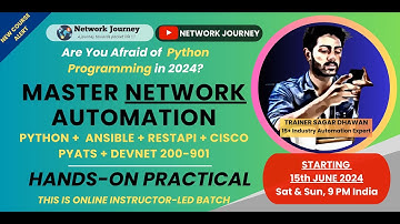 [New Course Alert] Learn Master Network Automation | Python, Ansible, RestAPI, Cisco Devnet Training