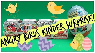 Angry Birds Kinder Surprise Eggs! Red Bird, Yellow Bird, White Bird, Black Bird! screenshot 2