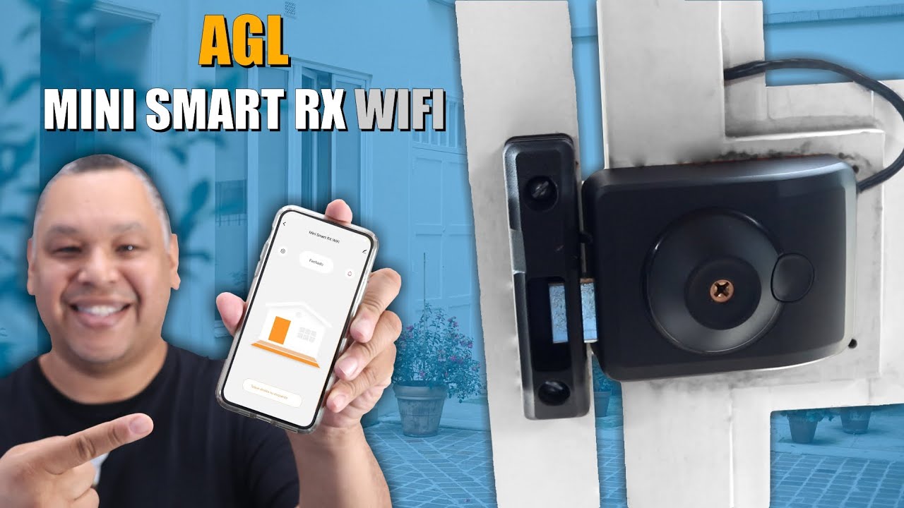 Fechadura AGL Mini Smart RX WiFi para portões de Aço, Madeira ou Alumínio - AGL Home/Tuya