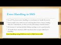 Error handling in SSIS | How to handle errors in SSIS