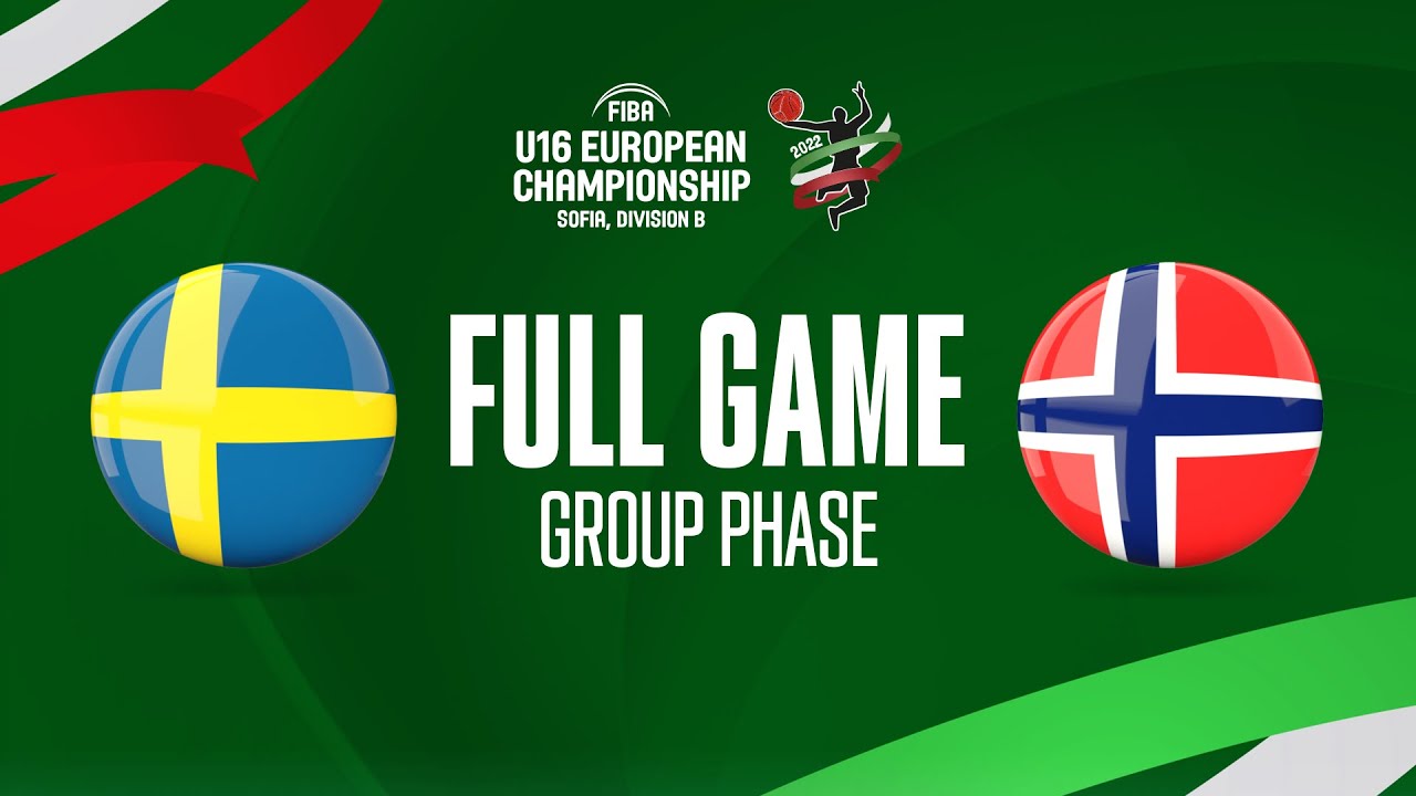 Sweden v Norway | Full Basketball Game | FIBA U16 European Championship 2022 - Division B