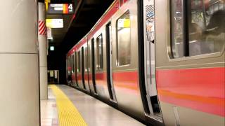 京葉線209系500番台（ヘッドマーク編成）東京発車シーン