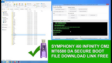 Symphony i60 Infinity CM2 MT6580 Da Secure Boot File Download Link Free