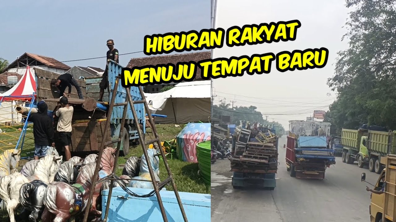 Begini proses pindahan pasar malam #hiburanrakyat #rides #agusroychannel