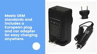 Canon ELPH 110 HS Replacement Battery (2-Pack, 900mAh) and Charger