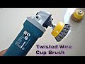 Twisted Knotted Wire Cup Brush (Gold+Black) || Unboxing and Usage