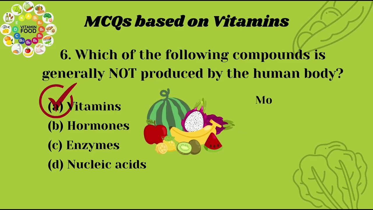 MCQs based on Vitamins #vitamins #biomolecules #micronutrients #mcqs #biology #biologymcqs #youtube 