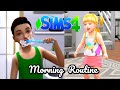 Sims 4 Family Kids Morning Routine with Baby Goldie - Titi Plus