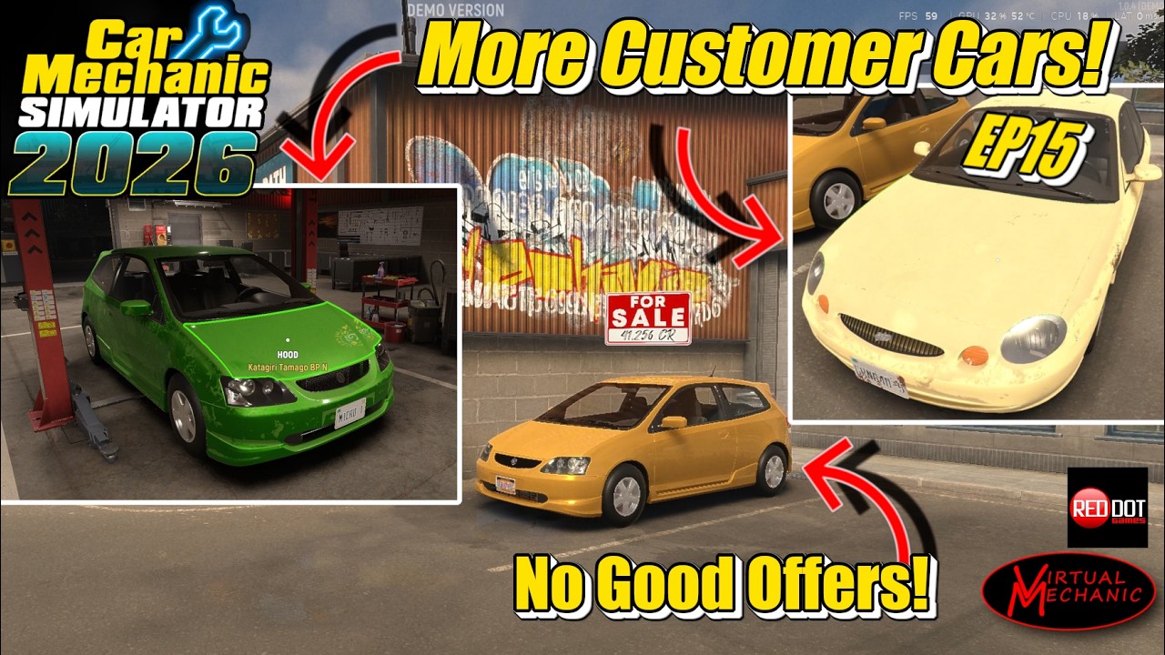 Car Mechanic Simulator 2026 Demo: EP15 More Customer Cars (modded)
