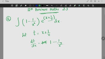 Class 12 | BUSINESS MATHS & STATISTICS | CHAPTER 2 | INTEGRAL CALCULUS - 1 | EXERCISE 2.3 |  SUM 6