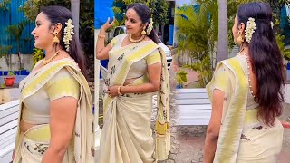 Shalu Menon In Saree Shalu Menon Latest Outfit