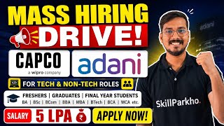 Mass Hiring Alert 2026 | Google, Adani Group, Capco & Allstate Jobs for Freshers