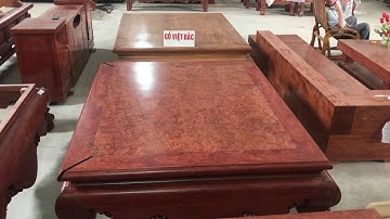 Sập trơn gỗ Cẩm lai Keva mặt liền vân chun Vip (1m8*2m2)