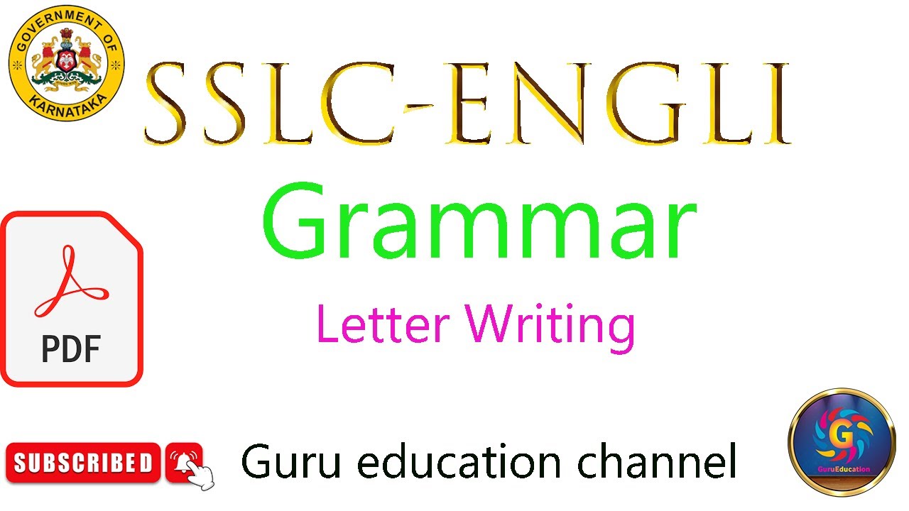 10 sslc english grammar letter writing 