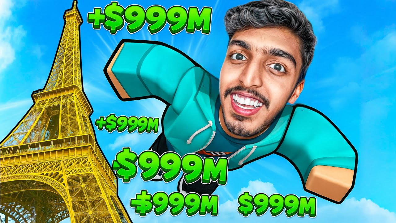 Making BILLIONS in Roblox Climb and Jump Tower..