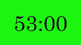53 Minute Countdown Green Screen (4K 60FPS)