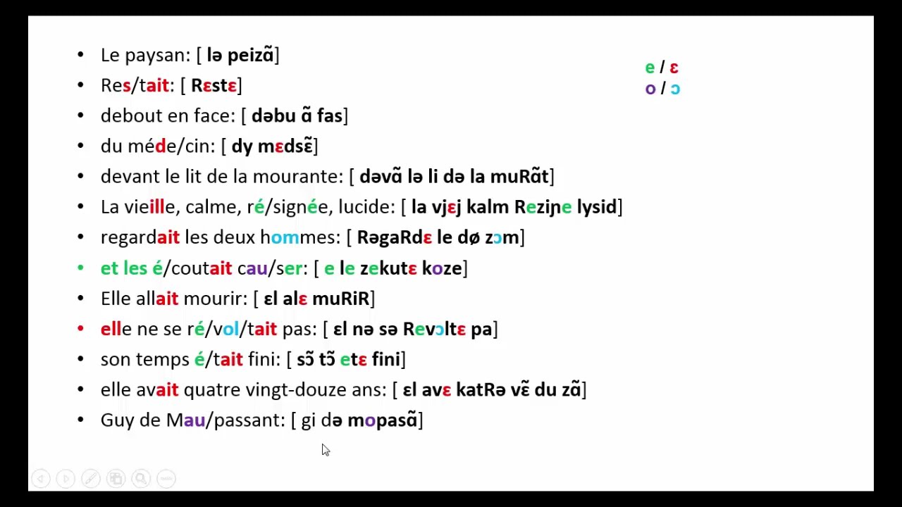 Correction d'un examen de phonétique