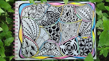 How to draw easy zentangle pattern for beginners | Zentangle Patterns