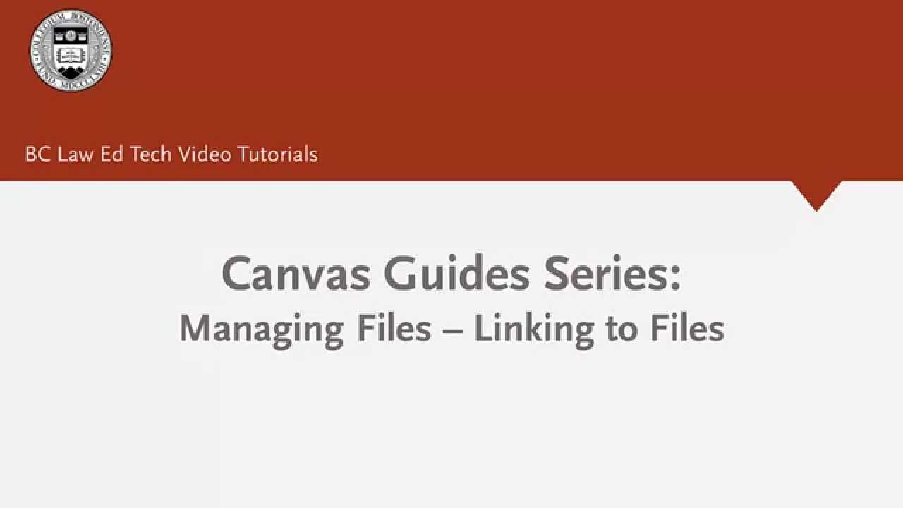 Canvas Guides Linking to Files YouTube