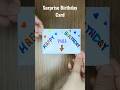 DIY Pull Tap Surprise Birthday Card | Paper Letter Folding |  Happy Birthday Card  #origami #shorts