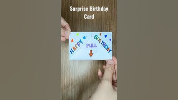 DIY Pull Tap Surprise Birthday Card | Paper Letter Folding |  Happy Birthday Card  #origami #shorts