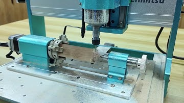 Engraving Lion crafting with the 4-Axis module of Genmitsu 3030-PROVer MAX CNC Router