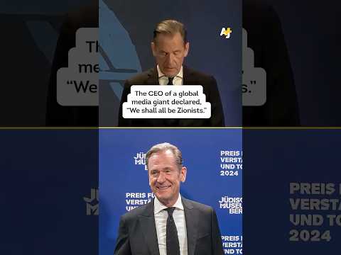 CEO of Axel Springer SE pledged “we shall all be Zionists” - YouTube
