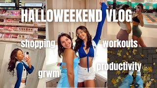 HALLOWEEN VLOG 2024 grwm dallas cowboy cheerleader costume sephora shopping indigo workouts