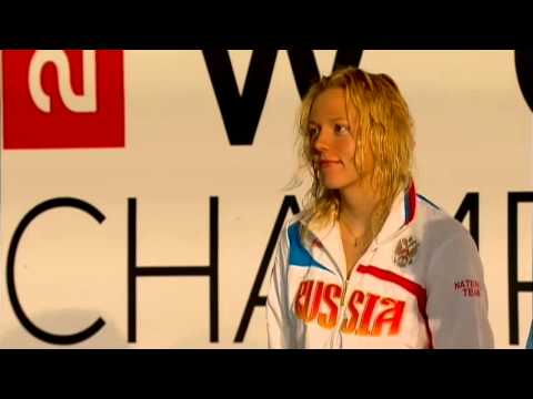 Swimming - women's 200m individual medley SM12 medal ceremony - 2013 IPC Swimming World Champs