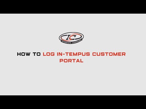 How to Log In- Tempus Customer Portal